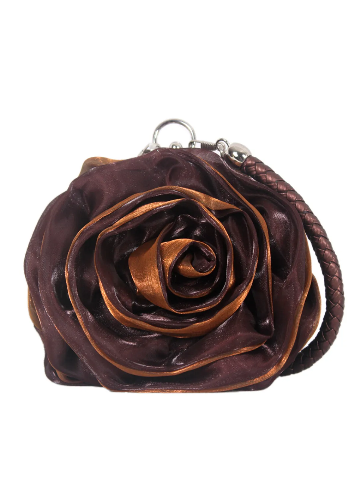 Best Retro Stage Silk 3D Flower Vintage Handbag