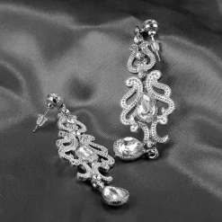Hot Retro Stage Silver 1920s Bridal Earrings
