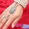 Online Retro Stage Silver 1920s Pearl Flapper Bracelet