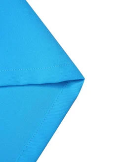 Best Retro Stage 1960s Lapel Button Solid Coat Sky Blue