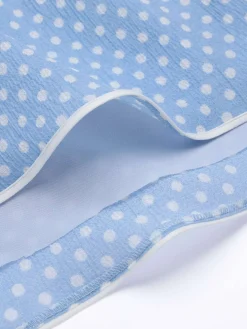 Clearance Retro Stage Sky Blue 1950s Strap Polka Dot Swing Dress