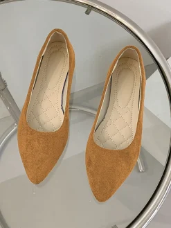 Hot Retro Stage Slip-On Loafers Pointed Toe Shallow Flat Shoes