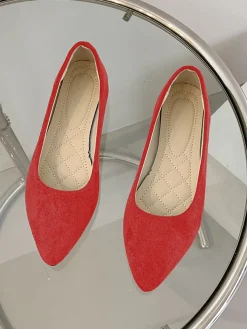 Hot Retro Stage Slip-On Loafers Pointed Toe Shallow Flat Shoes