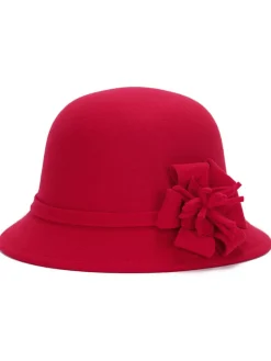Outlet Retro Stage Solid Imitation Wool Knot Cloche Hat