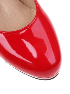 Hot Retro Stage Solid Leather Bowknot Buckle Strap Chunky Heels