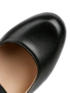 Fashion Retro Stage Solid Round Toe Chunky High Heels