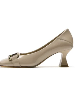 Discount Retro Stage Square Toe Patent High Heels Shoes