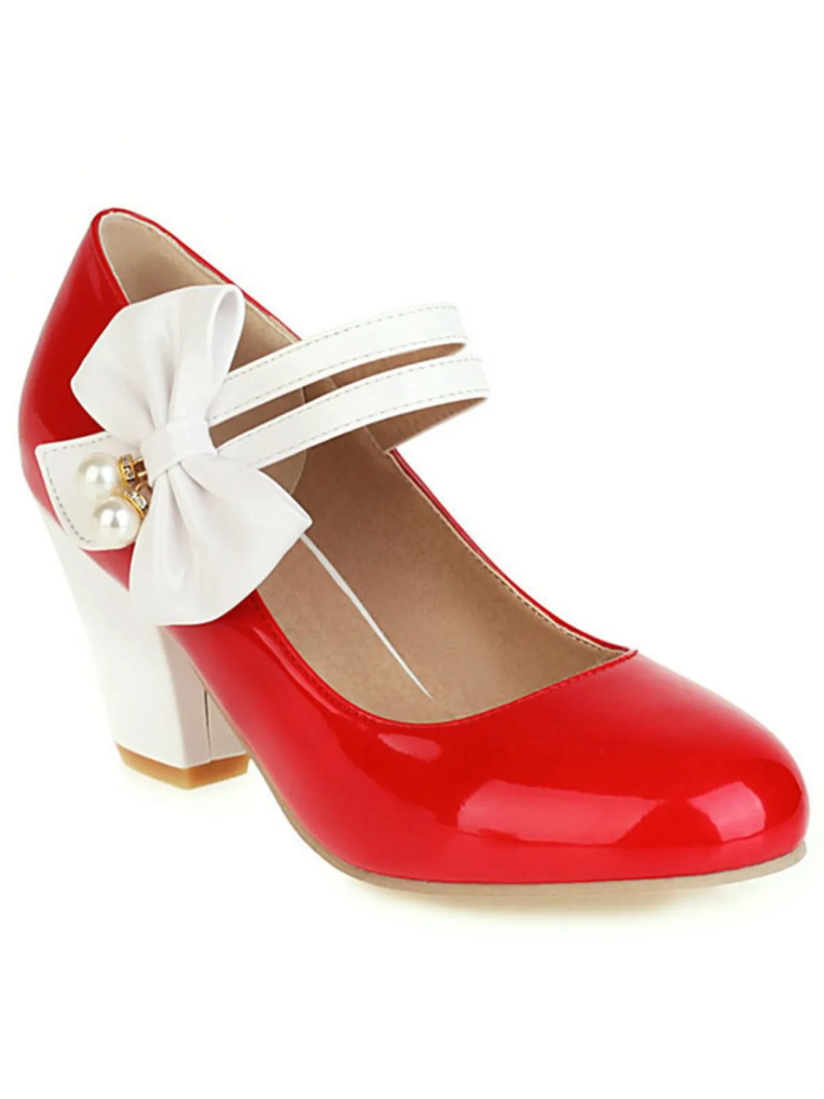 Discount Retro Stage Straps Bowknot High Heels Shoes