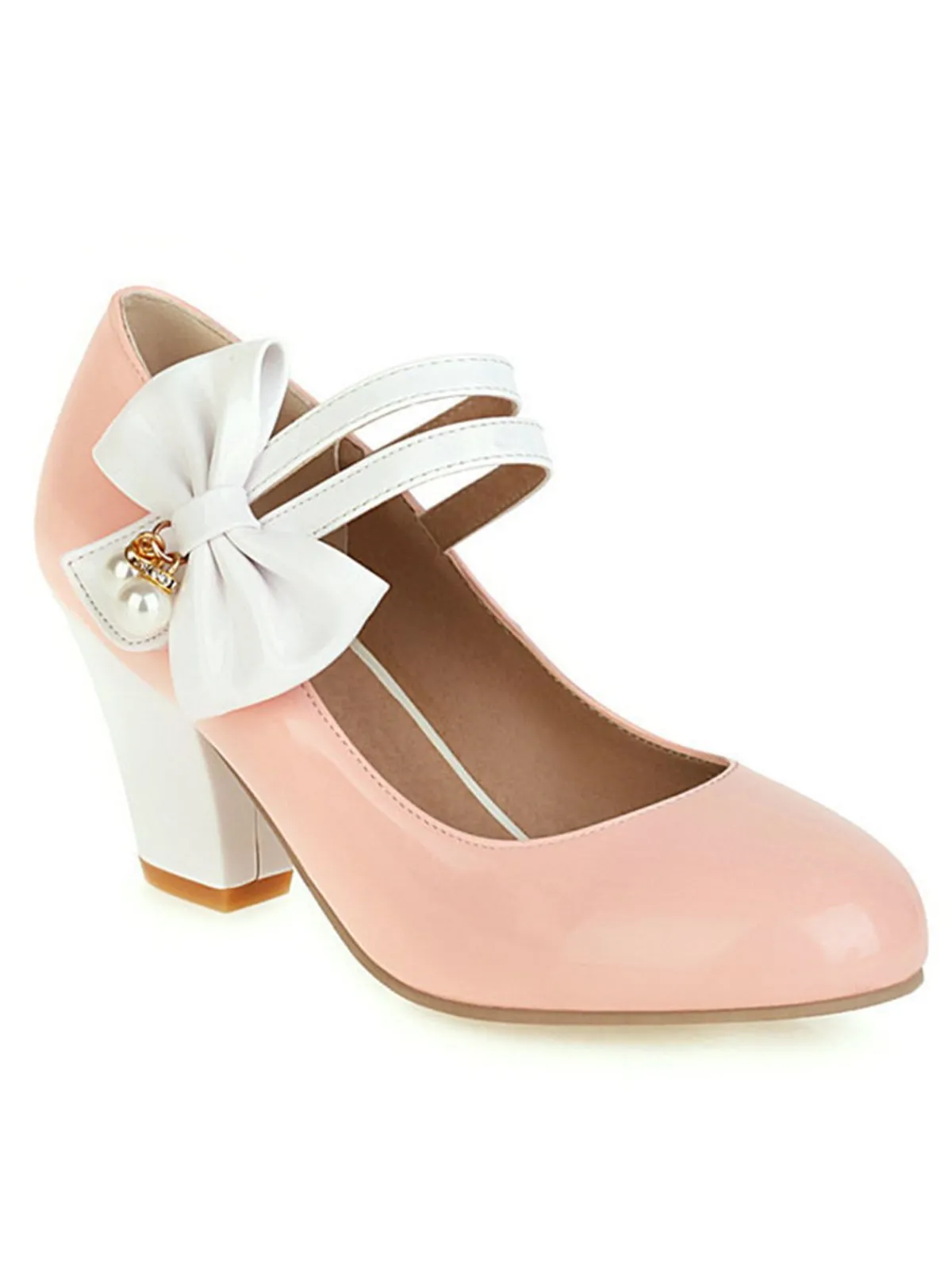 Discount Retro Stage Straps Bowknot High Heels Shoes