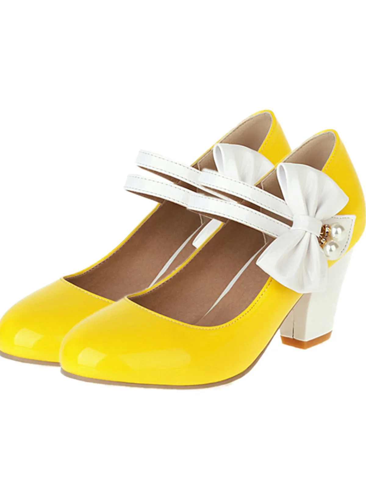 Discount Retro Stage Straps Bowknot High Heels Shoes