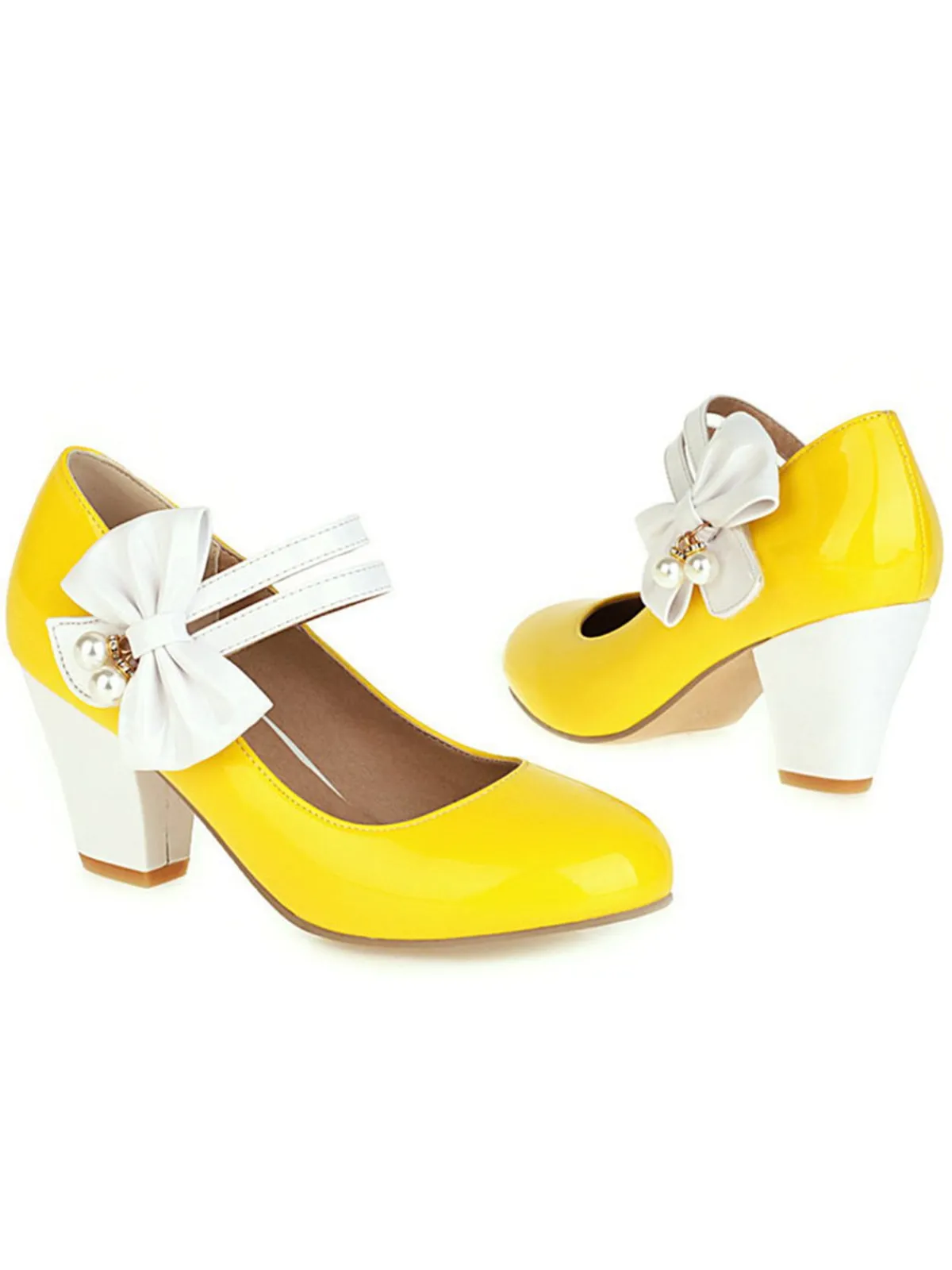 Discount Retro Stage Straps Bowknot High Heels Shoes
