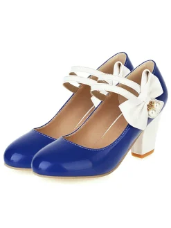 Discount Retro Stage Straps Bowknot High Heels Shoes