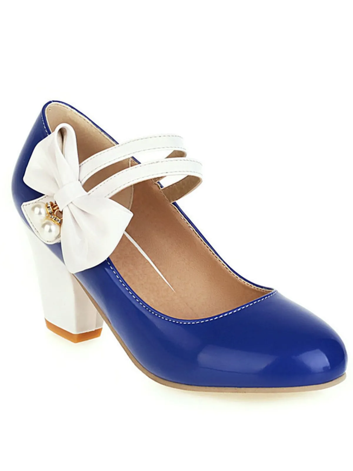 Discount Retro Stage Straps Bowknot High Heels Shoes