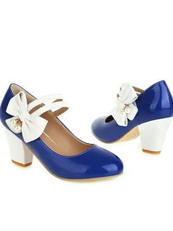 Discount Retro Stage Straps Bowknot High Heels Shoes