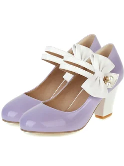 Discount Retro Stage Straps Bowknot High Heels Shoes
