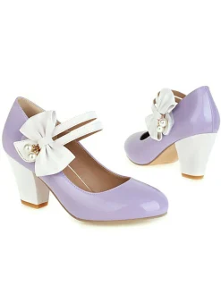 Discount Retro Stage Straps Bowknot High Heels Shoes