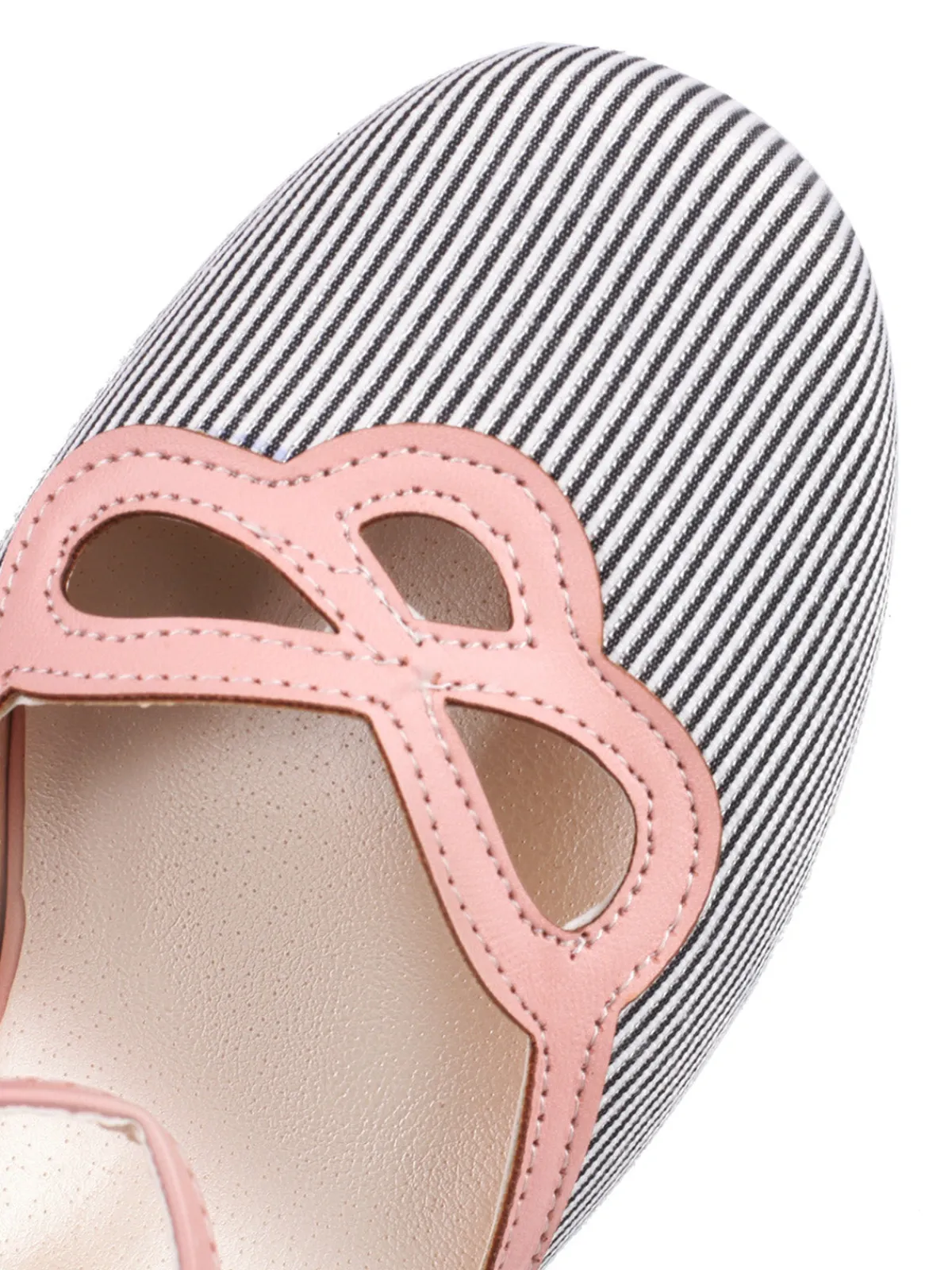 Clearance Retro Stage Stripe & Polka Dots Buckled High Heel Shoes