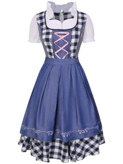 Best Retro Stage Traditional Oktoberfest Bavarian Carnival Dirndl Dress