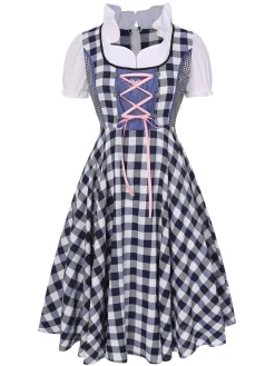 Best Retro Stage Traditional Oktoberfest Bavarian Carnival Dirndl Dress