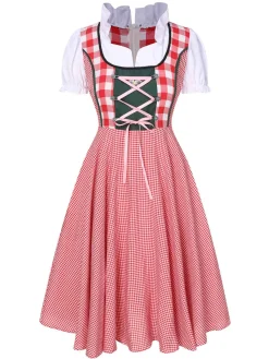 Best Retro Stage Traditional Oktoberfest Bavarian Carnival Dirndl Dress