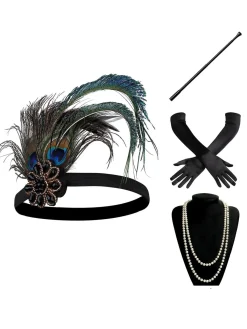 Outlet Retro Stage [US Warehouse] Black 1920s Flapper Costume Set