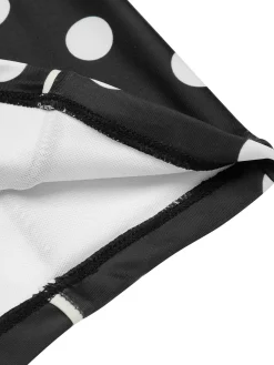 Discount Retro Stage [US Warehouse] 1950s Polka Dots Halter Swimsuit Black