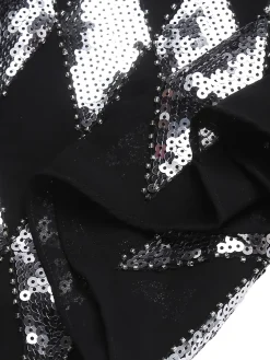 Online Retro Stage [US Warehouse] 1920s Sequined Backless Geometric Dress Black