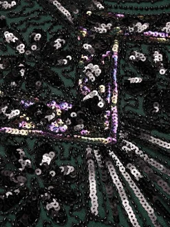 Outlet Retro Stage [US Warehouse] Blue Plus Size 1920s Sequined Dress
