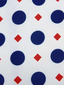 Discount Retro Stage [US Warehouse] 1950s Polka Dot Buttoned Romper Blue