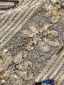 Hot Retro Stage [US Warehouse] Champagn Plus Size 1920s Sequined Dress