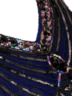 Hot Retro Stage [US Warehouse] Champagn Plus Size 1920s Sequined Dress
