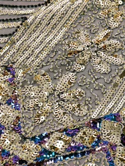 Online Retro Stage [US Warehouse] 1920s Sequined Flapper Dress Champagne
