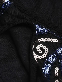 Online Retro Stage [US Warehouse] 1920s Sequined Maxi Dress Dark Blue