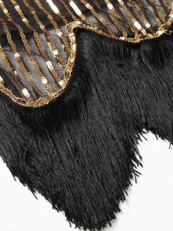 Outlet Retro Stage [US Warehouse] 1920s Sequined Flapper Dress Gold