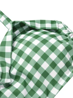 Online Retro Stage [US Warehouse] 1940s Halter Plaids Swimsuit Green Gray