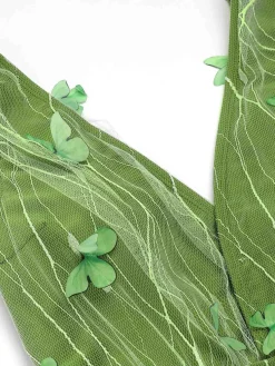 New Retro Stage [US Warehouse] 1960s 3D Butterfly Mesh Swimsuit Green