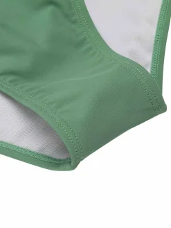 Hot Retro Stage [US Warehouse] Green 1930s Peony Halter One-Piece Swimsuit