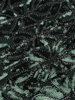 Outlet Retro Stage [US Warehouse] Green 1920s Sequin Maxi Flapper Dress