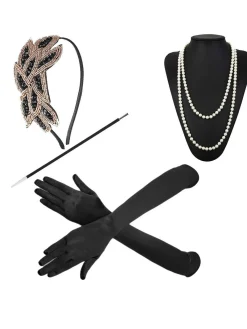 Fashion Retro Stage [US Warehouse] 4PCs 1920s Accessories Set