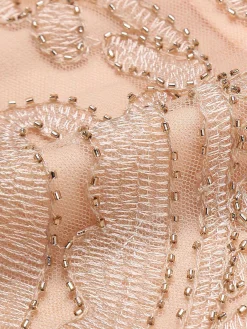Best Retro Stage [US Warehouse] 1920s Beaded Embroidery Dress Pink