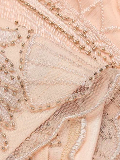 Best Retro Stage [US Warehouse] 1920s Beaded Embroidery Dress Pink