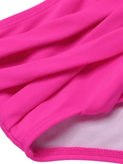 Best Retro Stage [US Warehouse] 1960s Solid Strap Bandage Bikini Set Pink