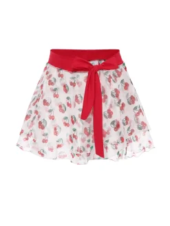 Discount Retro Stage [US Warehouse] 1950s Cherry Tie Waist Cover Up Red
