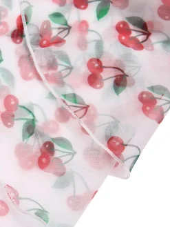 Discount Retro Stage [US Warehouse] 1950s Cherry Tie Waist Cover Up Red