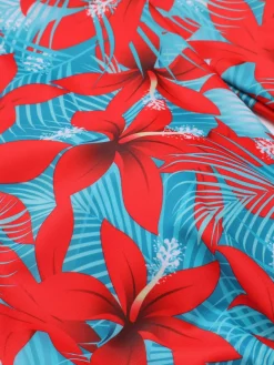 Best Retro Stage [US Warehouse] 1950s Bow Tie Floral Cross Straps Swimsuit