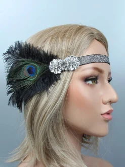 Online Retro Stage [US Warehouse] 1920s Feather Flapper Headband