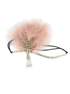 New Retro Stage [US Warehouse] 1920s Feather Rhinestone Flapper Headband