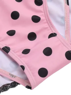 Best Retro Stage [US Warehouse] 1940s Halter Polka Dots Bow Swimsuit