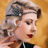New Retro Stage [US Warehouse] 1920s Pearl Rhinestone Headband