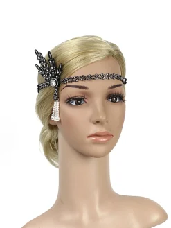 New Retro Stage [US Warehouse] 1920s Pearl Rhinestone Headband